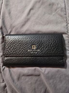 Kate Spade Black Pebbled Leather Wallet